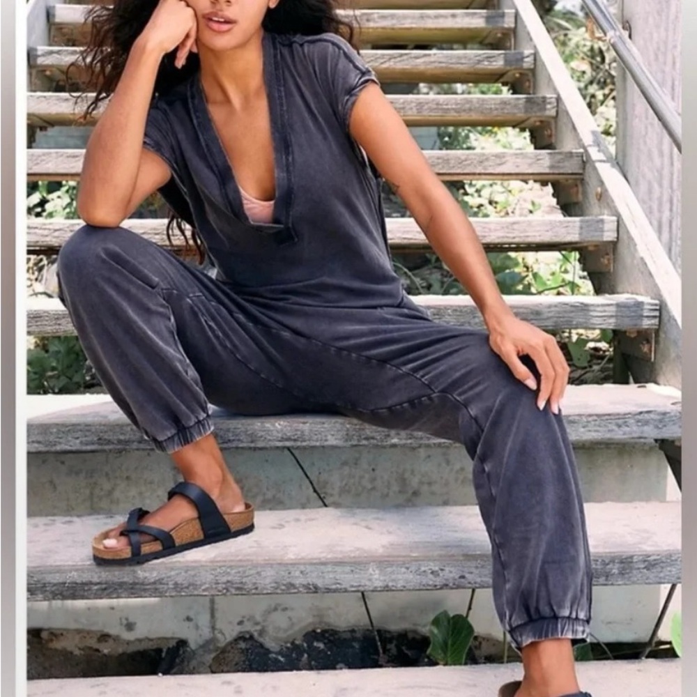 Free People Deep V HotShot Onesie